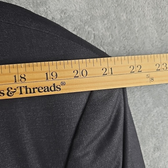 Loro Piana Sport Coat Jacket Men 48 R Gray Super 160's Wool Black Gold‎ Buttons - Picture 11 of 12